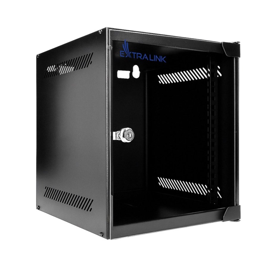 Extralink LITE 6U 10 280X310 WALL-MOUNTED RACKMOUNT CABINET BLACK Fritst�ende/v�g-/gulvmonteret stativ Sort #2