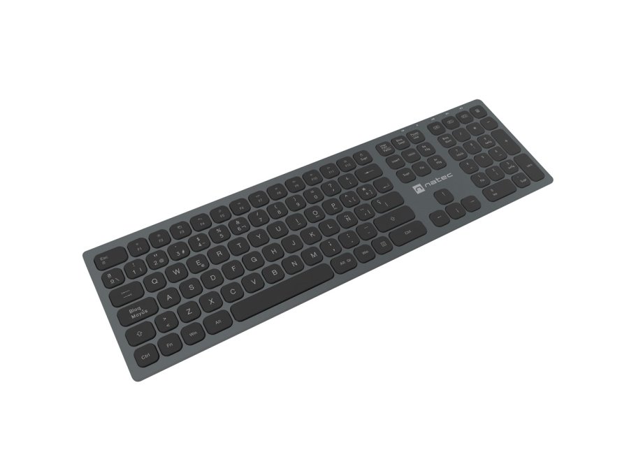 NATEC NKL-1830 tastatur Universel RF trdls + Bluetooth QWERTY Spansk Sort, Gr #4