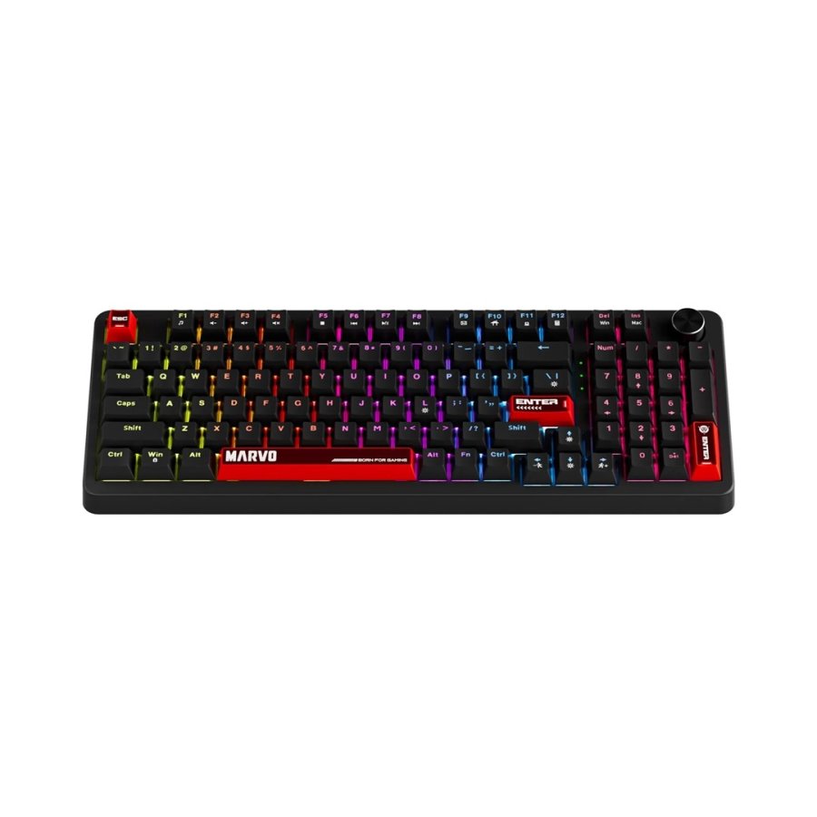 Marvo Klawiatura mechaniczna Arma 98 tastatur Spil QWERTY UK international Sort #6