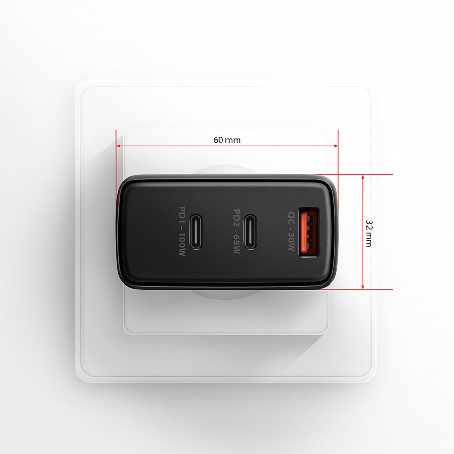 Axagon ACU-DPQ100 oplader til mobil enhed Mobil computer, Mobiltelefon, Netbook, Laptop, Smartphone, SmartWatch, Tablet, Universel Sort Vekselstrm Hurtig opladning Indendrs #9