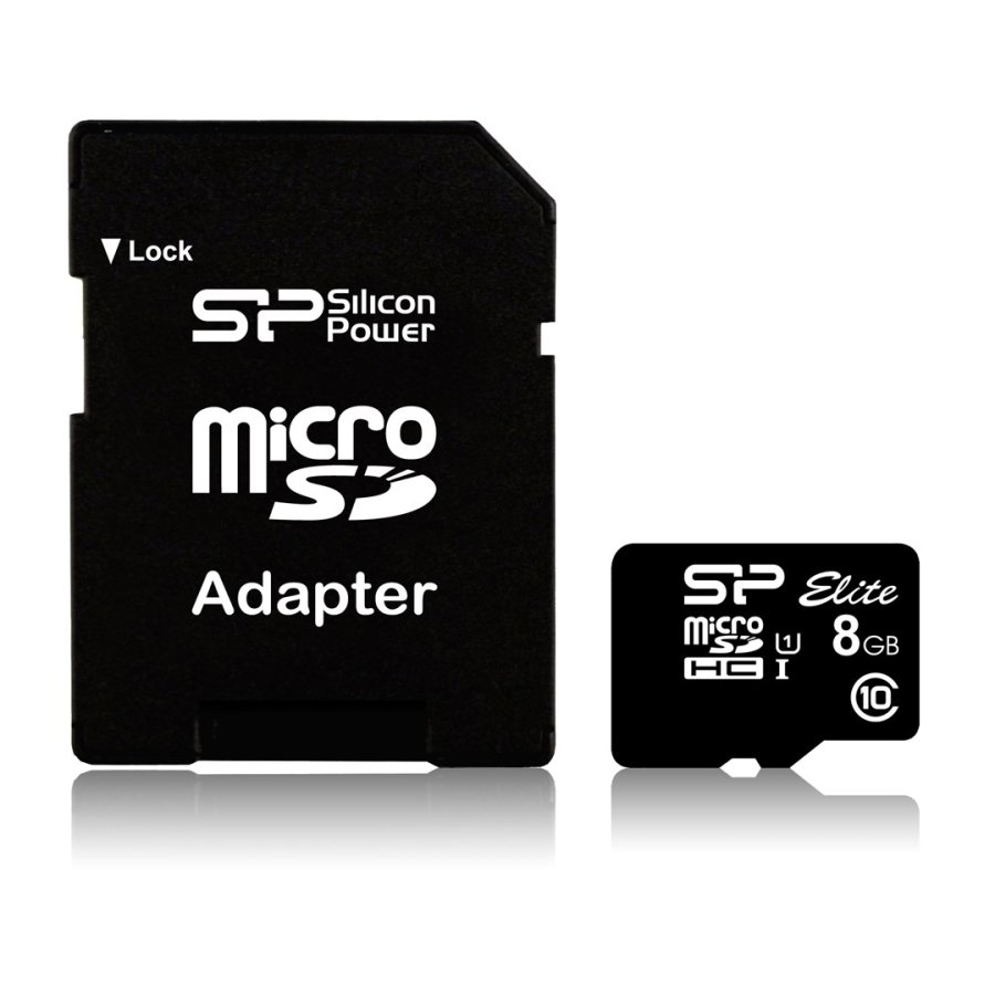 Silicon Power Elite 8GB microSDHC UHS-I  flash-hukommelse Klasse 10 #1