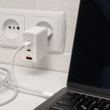 Qoltec 51826 GaN 100W oplader| 5-20V | 1,5-5A | 2 x USB-C PD | 1 x USB QC 3.0 #6