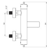 Blandingsbatteri til bad DEANTE (BCH01BT) termostatisk Krom #4
