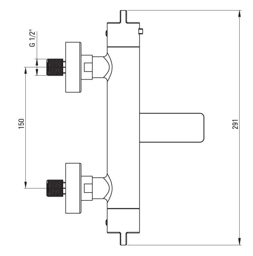 Blandingsbatteri til bad DEANTE (BCH01BT) termostatisk Krom #4