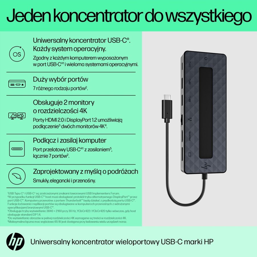 HP universel USB-C-hub med flere porte #6