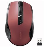 Tr�dl�s optisk mus Ugreen MU006 USB 2,4 GHz / Bluetooth 5.0 4000 DPI – r�d #1