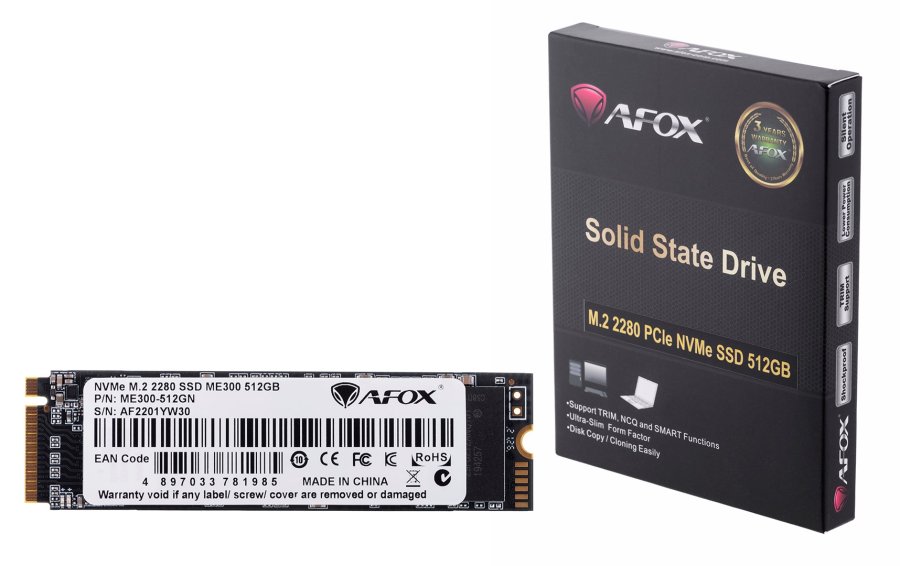 AFOX ME300 SSD M.2 PCI-Ex4 512GB TLC 2.5 GB/s NVMe #1