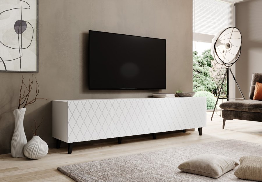 RTV-skab ASTI 200x42x52 hvid mat #3