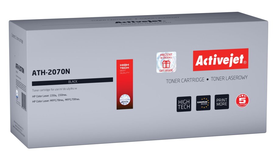 Activejet ATH-2070N (erstatning HP 117A 2070A; Supreme; 1000 sider; sort) #1