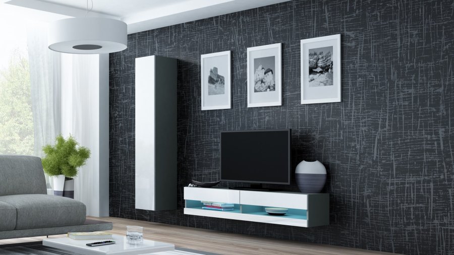 Cama RTVVIGO140N S/B TV stativ & underholdningscenter 2 hylder #2