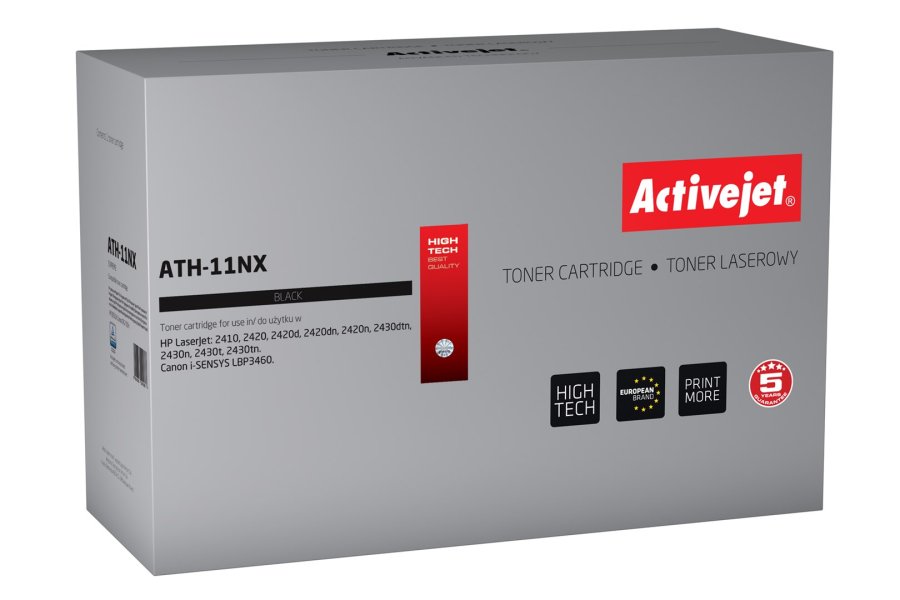 Activejet ATH-11NX (erstatning HP 11X Q6511X, Canon CRG-710H; Supreme; 13500 sider; sort) #1