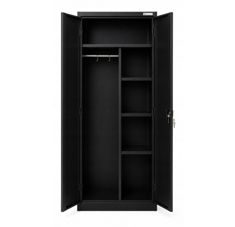 Iron Mate SATURN metalopbevaringsskab 185x90x45, sort RAL9005 #3