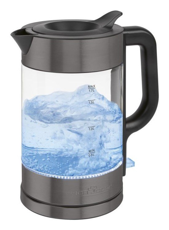 ProfiCook PC-WKS 1322 G elkedel 1,7 L 2200 W Sort, Transparent #1