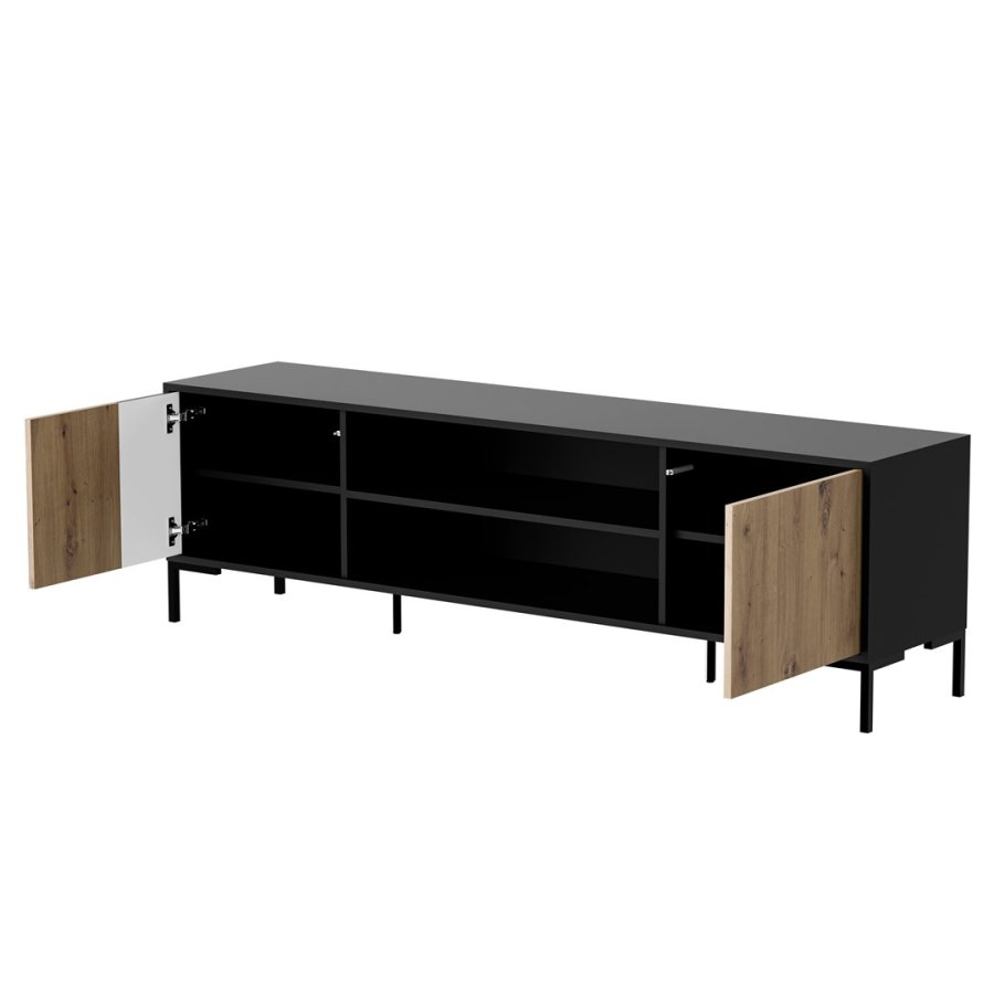 Cama RTV-skab MERCI RTV-skab 180 x 40 x 53,5 cm sort/eg artisan #2