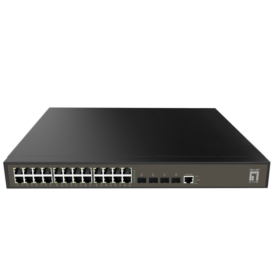 LevelOne GEL-2871 netv�rksswitch Administreret L2+ Gigabit Ethernet (10/100/1000) 1U Sort #1