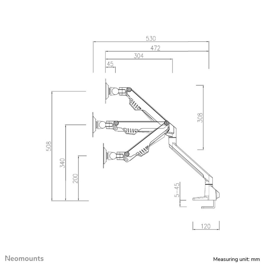 Neomounts FPMA-D750DWHITE2 skrmbeslag og -stativer 81,3 cm (32