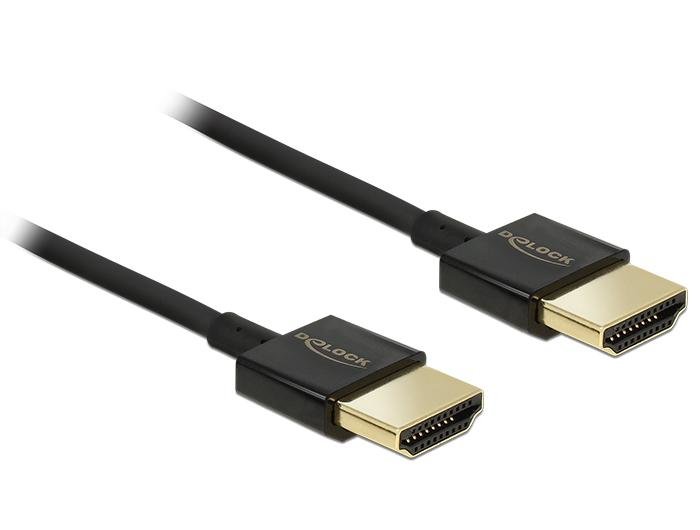 DeLOCK HDMI/HDMI, 4.5 m HDMI-kabel 4,5 m HDMI Type A (Standard) Sort #1