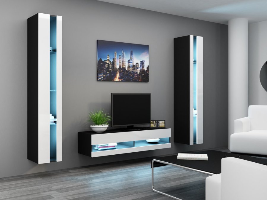Cama RTVVIGO140N c/b TV stativ & underholdningscenter 2 hylder #6