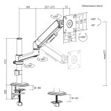 Ergo Office-sk�rmholder/oph�ng, gasfjeder, 17