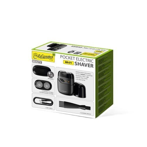 MAESTRO MR-671 USB elektrisk barbermaskine til rejsebrug #3