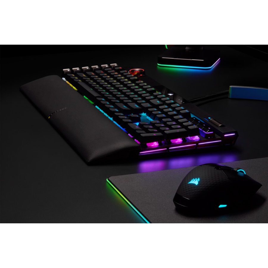 Corsair K100 RGB Optical-Mechanical Gaming tastatur Spil USB QWERTZ Tysk Sort #14