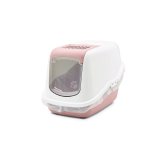 SAVIC Nestor Hvid-Rosa - Lukket kattebakke - 56x39x38,5 cm - 1 stk #2