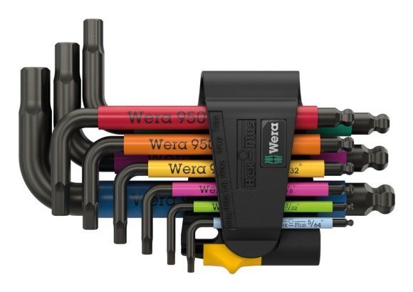 Wera 950/9 Hex-Plus Multicolour Imperial 3 angle wrench set #1