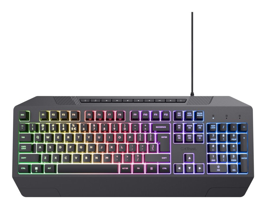 Trust GXT 836 Evocx tastatur Spil USB QWERTY US engelsk Sort #4