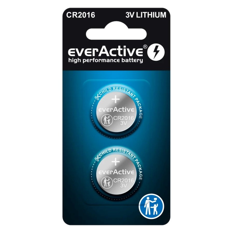 Mini litiumbatteri everActive CR2016- blister 2 stk. #1
