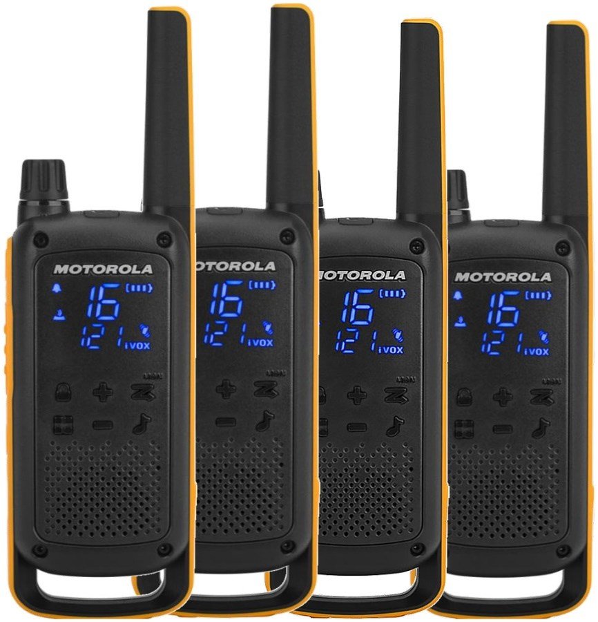 Motorola Talkabout T82 Extreme Quad Pack tovejsradio 16 kanaler Sort,Orange #1