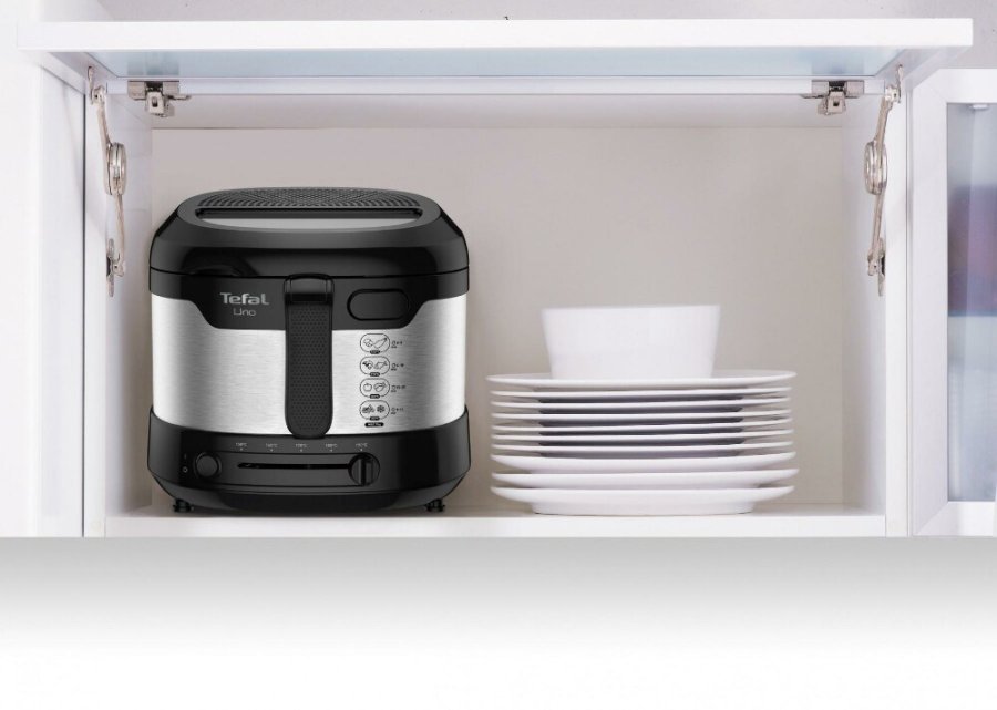 Tefal Uno FF215D Enkelt Enkeltstende 1600 W Frituregryde Sort, Rustfrit stl #17