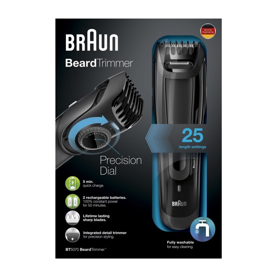 Braun BT5070, Washable, Battery, Black, Blue #2