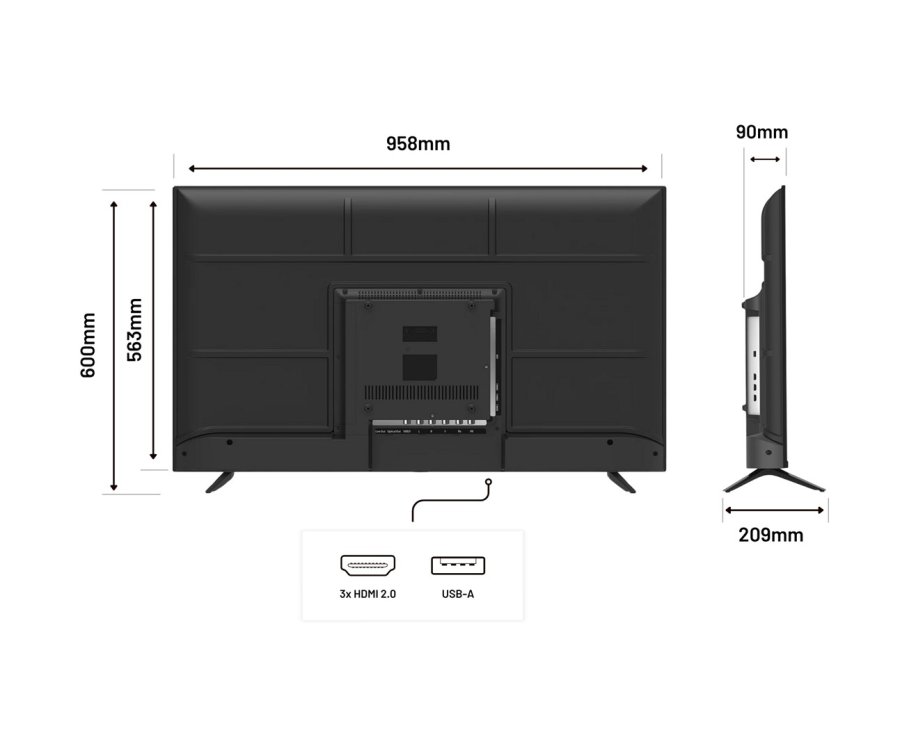 JAPANNEXT JN-IPS430UHD60F computersk�rm 109,2 cm (43
