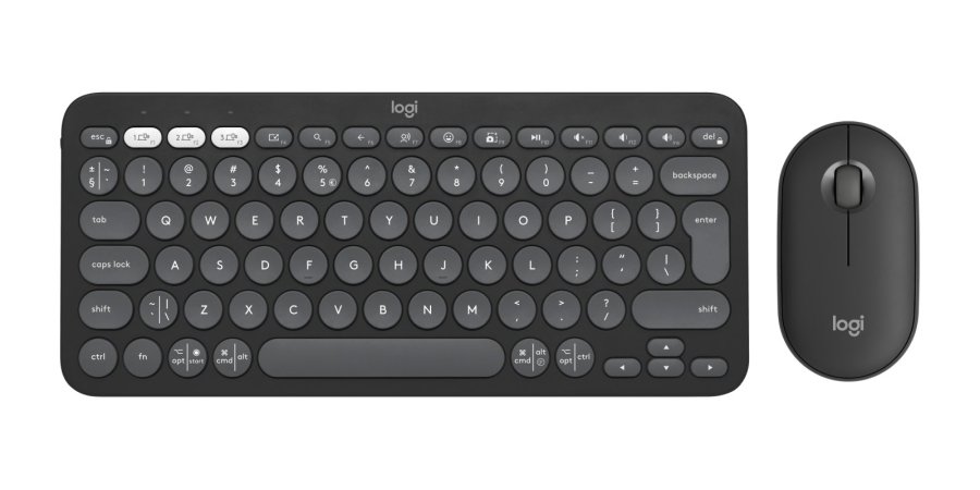 Logitech 920-012239 tastatur Mus inkluderet Universel RF tr�dl�s + Bluetooth QWERTY US International Grafit #6
