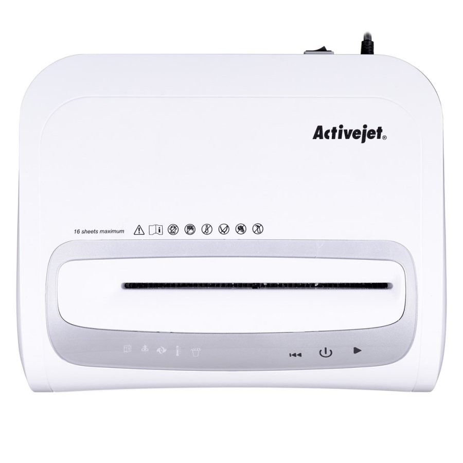Activejet ASH-1602M papirmakulator Mikromakulering 60 dB 22,8 cm Sort, Slv, Hvid #3