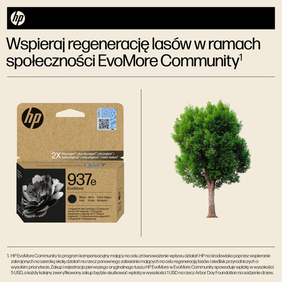 HP Original 937e EvoMore-bl�kpatron, sort #19