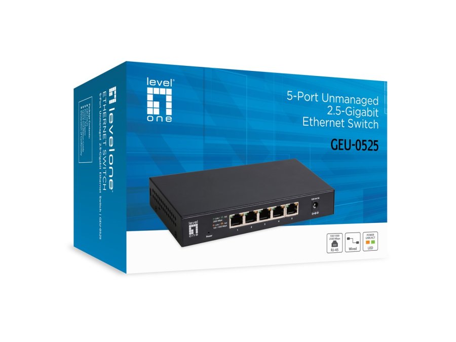 LevelOne GEU-0525 netv�rksswitch Ikke administreret 2.5G Ethernet (100/1000/2500) Sort #7
