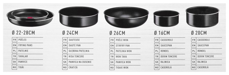 TEFAL Ingenio Easy Cook Clean 13-delt kogegrejsst #30