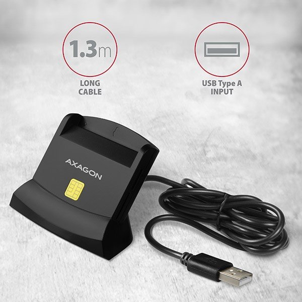 Axagon CRE-SM2 smartcard lser Indendrs USB USB 2.0 Sort #8