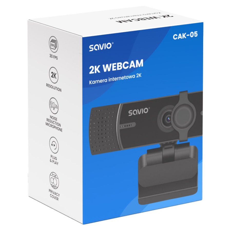 Savio CAK-05 webcam 3,7 MP 2560 x 1440 pixel USB Sort #5