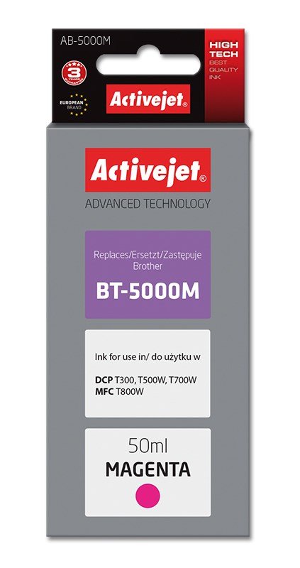 Activejet AB-5000M blk (erstatning Brother BT-5000M; Supreme; 50 ml; rd) #1