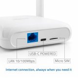 Qoltec 56980 Hjem og rejse 4G LTE-router med Wi-Fi 6 | AX300 | 2,4 GHz | Dobbelt antenne | USB-C | Micro SIM #8