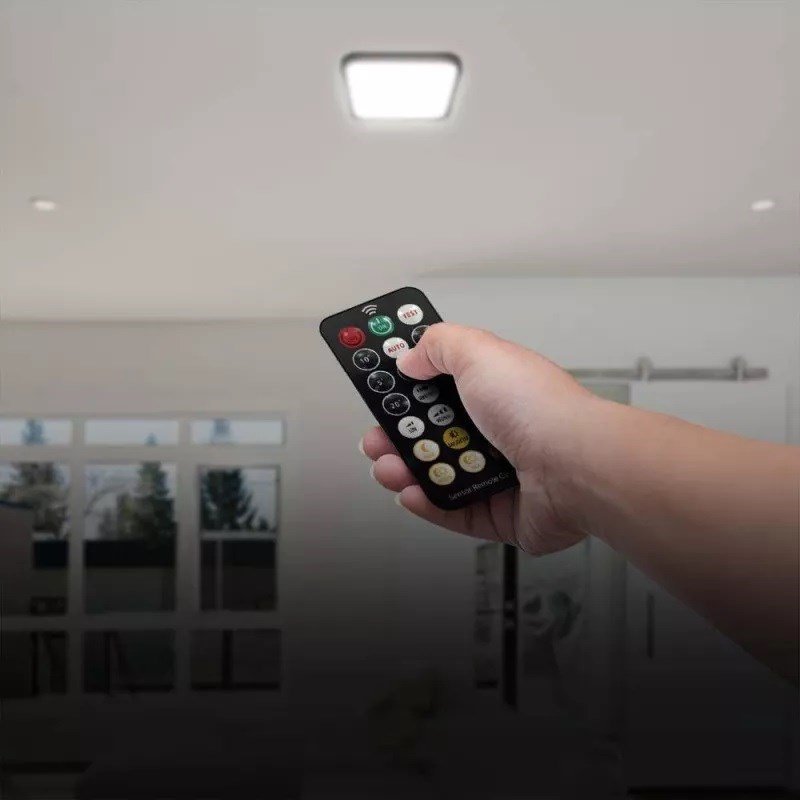 Plafond V-TAC VT-8630S overflademonteret 36W LED IP44 42x42cm bevgelsesdetektor 4000K 3820lm (SKU 76741) Sort #8