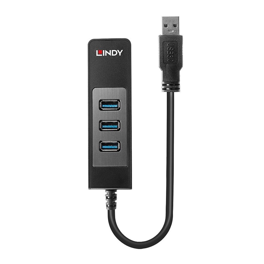 Lindy 43176 interface hub USB 3.2 Gen 1 (3.1 Gen 1) Type-A 5000 Mbit/s Sort #3