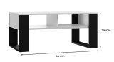 Topeshop MODERN 2P BIEL CZ kaffe-, side- & endebord Kaffebord Rektangulr form 2 ben #3
