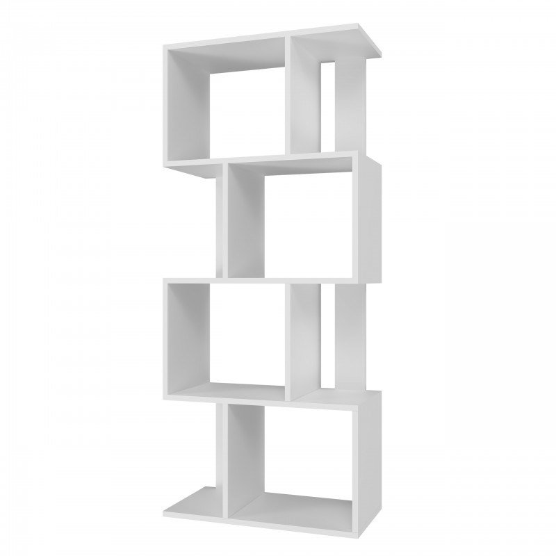 Reol FIESTA 4P 59,5x30x140 cm, hvid #1