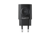 Havit UC132 EU - GaN 22 W dobbeltport-oplader med mulighed for trdls opladning, sort #2