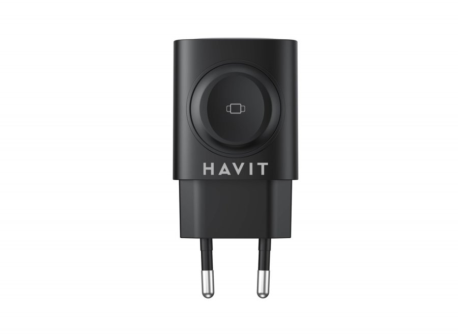 Havit UC132 EU - GaN 22 W dobbeltport-oplader med mulighed for trdls opladning, sort #2