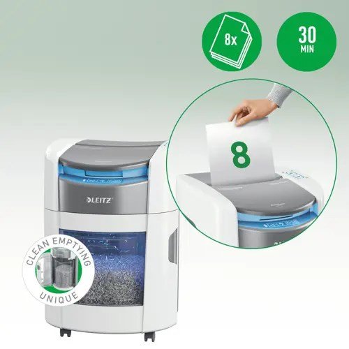 Leitz IQ Optimax AutoFeed 150 80380000 makulator, P4, 150 ark, 15 l affaldsbeholder #11
