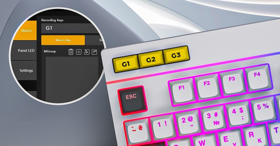 HATOR Icefall tastatur Spil USB QWERTY US engelsk Hvid #12
